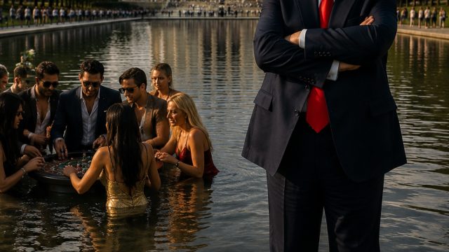 Trump’s Reflecting Pool Controversy Deepens with Unwanted Guests
